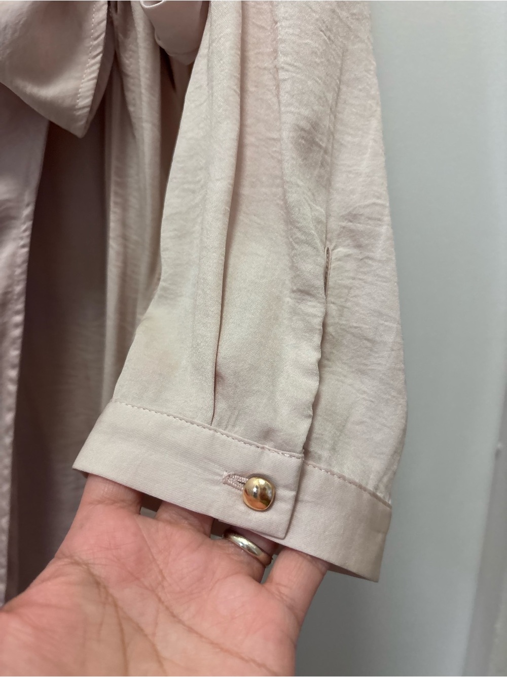 Wrap Shirt Dress in Mauve Blush - Picture 10 of 11